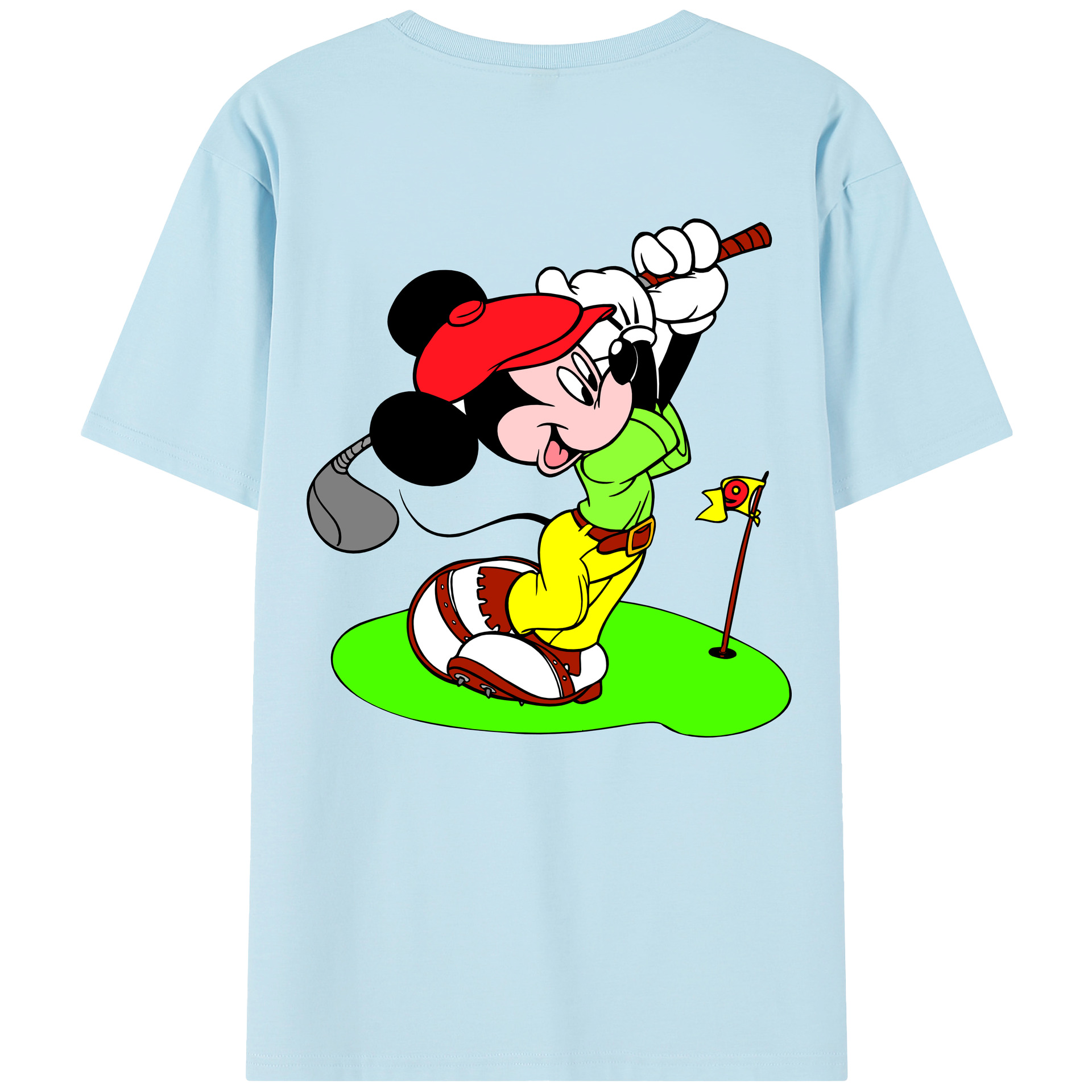 （画像用） ミッキーマウス Mickey Mouse 綿100％半袖Tシャツ（背面プリント）